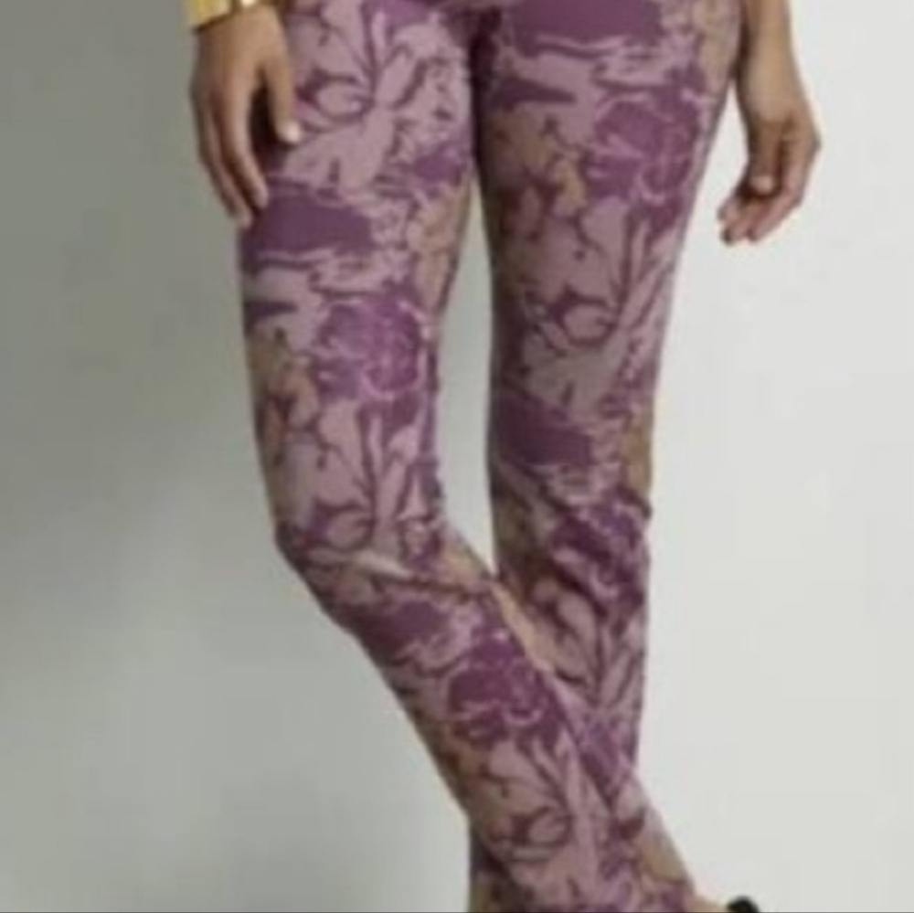 Soft Surroundings Purple and Gold Floral Blazer & Pants - Picture 14 of 16